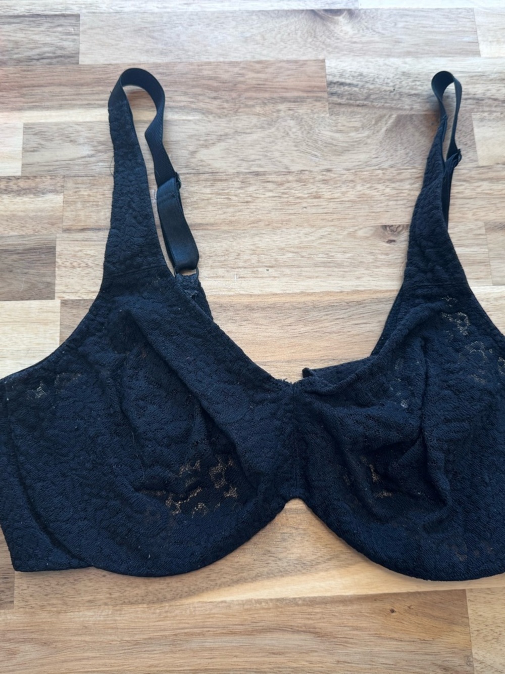Wacoal Black Lace Full-Coverage Underwire Bra